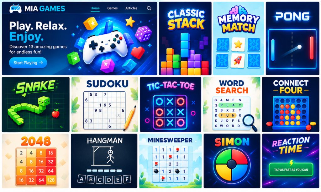 MIA Games -13 Iconic Classics & Puzzles