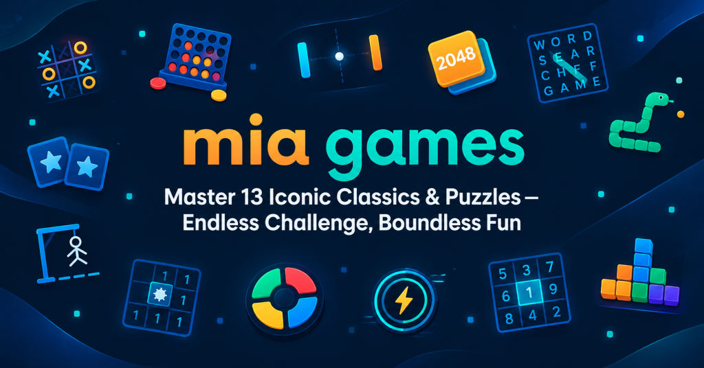 MIA Games - 13 Iconic Classics & Puzzles
